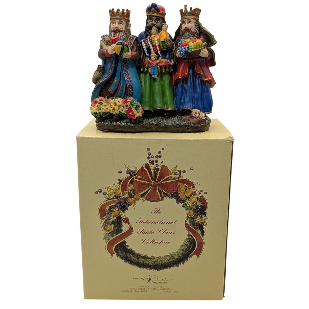 International Santa Claus Collection FigurineThree Kings‎ Hand Painted 2003